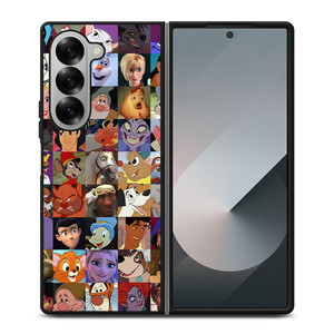ALL DISNEY CHARACTERS COLLAGE Samsung Z Fold 6 Case