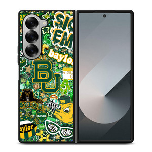 BAYLOR BEARS UNIVERSITY COLLAGE Samsung Z Fold 6 Case BAYLOR BEARS UNIVERSITY COLLAGE Samsung Z Fold 6 Case
