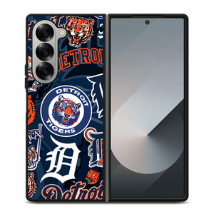 DETROIT TIGERS PATTERN Samsung Z Fold 6 Case