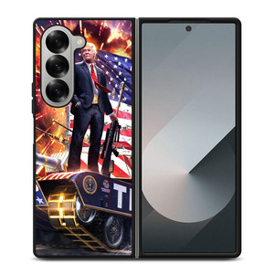 DONALD TRUMP ON TANK Samsung Z Fold 6 Case DONALD TRUMP ON TANK Samsung Z Fold 6 Case