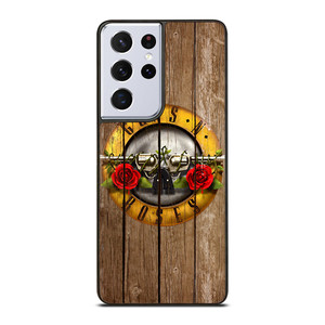 GUN AND ROSES LOGO WOODEN Samsung Galaxy S21 Ultra Case