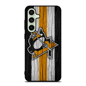 PITTSBURGH PENGUINS LOGO WOODEN Samsung Galaxy S24 FE Case