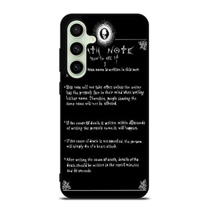 RULES OF THE DEATH NOTE Samsung Galaxy S24 FE Case RULES OF THE DEATH NOTE Samsung Galaxy S24 FE Case
