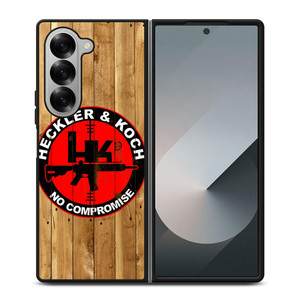 HECKLER AND KOCH LOGO WOODEN Samsung Z Fold 6 Case HECKLER AND KOCH LOGO WOODEN Samsung Z Fold 6 Case