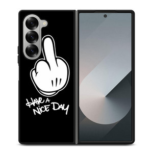 MICKEY MOUSE MIDDLE FINGER Samsung Z Fold 6 Case