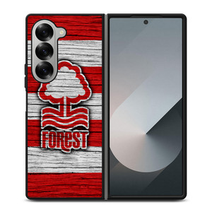 NOTTINGHAM FOREST LOGO WOODEN Samsung Z Fold 6 Case