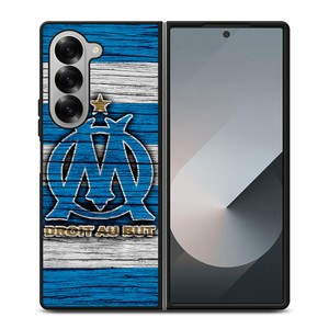 OLYMPIQUE DE MARSEILLE LOGO WOODEN Samsung Z Fold 6 Case OLYMPIQUE DE MARSEILLE LOGO WOODEN Samsung Z Fold 6 Case