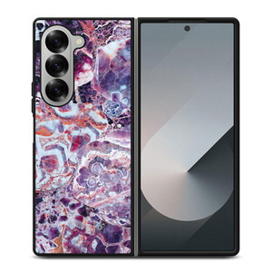PURPLE CRYSTAL MARBLE PATTERN 2 Samsung Z Fold 6 Case PURPLE CRYSTAL MARBLE PATTERN 2 Samsung Z Fold 6 Case
