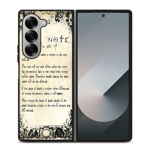 RULES OF THE DEATH NOTE 2 Samsung Z Fold 6 Case RULES OF THE DEATH NOTE 2 Samsung Z Fold 6 Case