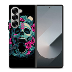 SUGAR SKULL FLOWERS TATTOO Samsung Z Fold 6 Case SUGAR SKULL FLOWERS TATTOO Samsung Z Fold 6 Case