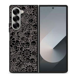 TAKASHI MURAKAMI BLACK SKULL Samsung Z Fold 6 Case TAKASHI MURAKAMI BLACK SKULL Samsung Z Fold 6 Case