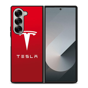 TESLA CAR LOGO 2 Samsung Z Fold 6 Case TESLA CAR LOGO 2 Samsung Z Fold 6 Case