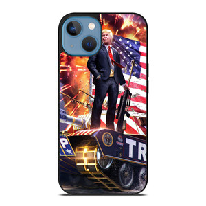 DONALD TRUMP ON TANK iPhone 13 Case DONALD TRUMP ON TANK iPhone 13 Case