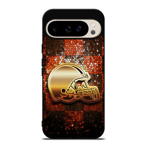 CLEVELAND BROWNS HELMET Google Pixel 9 Pro Case CLEVELAND BROWNS HELMET Google Pixel 9 Pro Case