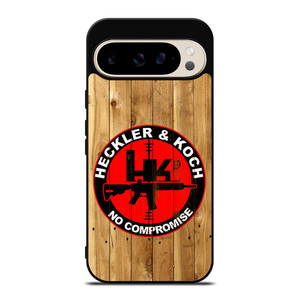 HECKLER AND KOCH LOGO WOODEN Google Pixel 9 Pro Case HECKLER AND KOCH LOGO WOODEN Google Pixel 9 Pro Case