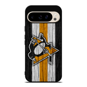 PITTSBURGH PENGUINS LOGO WOODEN Google Pixel 9 Pro Case PITTSBURGH PENGUINS LOGO WOODEN Google Pixel 9 Pro Case