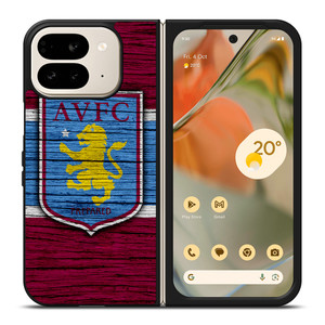 ASTON VILLA FC LOGO WOODEN Google Pixel 9 Pro Fold Case