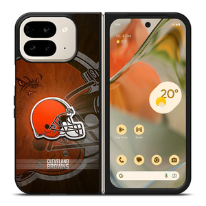 CLEVELAND BROWNS LOGO Google Pixel 9 Pro Fold Case CLEVELAND BROWNS LOGO Google Pixel 9 Pro Fold Case