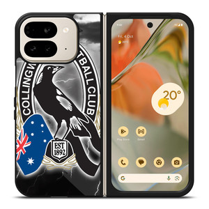 COLLINGWOOD MAGPIES AFL LOGO Google Pixel 9 Pro Fold Case