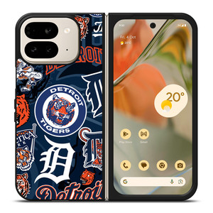DETROIT TIGERS PATTERN Google Pixel 9 Pro Fold Case DETROIT TIGERS PATTERN Google Pixel 9 Pro Fold Case