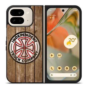 INDEPENDENT TRUCK LOGO WOODEN Google Pixel 9 Pro Fold Case INDEPENDENT TRUCK LOGO WOODEN Google Pixel 9 Pro Fold Case