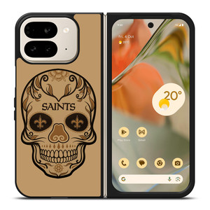 NEW ORLEANS SAINTS SKULL Google Pixel 9 Pro Fold Case NEW ORLEANS SAINTS SKULL Google Pixel 9 Pro Fold Case