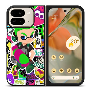 SPLATOON GAME CHARACTER 2 Google Pixel 9 Pro Fold Case SPLATOON GAME CHARACTER 2 Google Pixel 9 Pro Fold Case