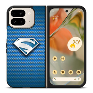 SUPERMAN ELECTRIC BLUE LOGO Google Pixel 9 Pro Fold Case SUPERMAN ELECTRIC BLUE LOGO Google Pixel 9 Pro Fold Case