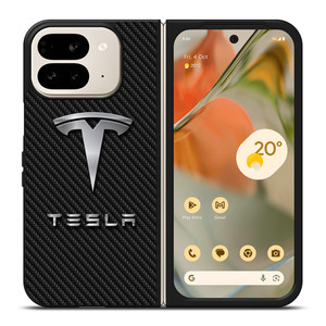 TESLA CAR LOGO Google Pixel 9 Pro Fold Case TESLA CAR LOGO Google Pixel 9 Pro Fold Case