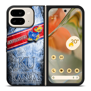 UNIVERSITY OF KANSAS JAYHAWKS LOGO Google Pixel 9 Pro Fold Case UNIVERSITY OF KANSAS JAYHAWKS LOGO Google Pixel 9 Pro Fold Case