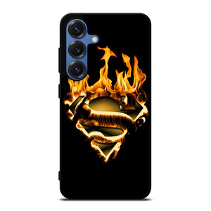 FIRE SUPERMAN LOGO Samsung Galaxy S25 Case FIRE SUPERMAN LOGO Samsung Galaxy S25 Case