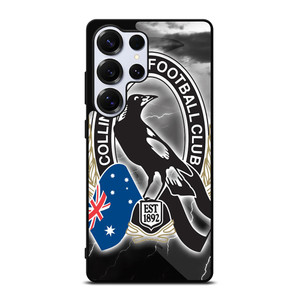 COLLINGWOOD MAGPIES AFL LOGO Samsung Galaxy S25 Ultra Case