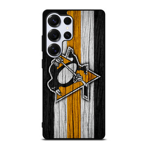 PITTSBURGH PENGUINS LOGO WOODEN Samsung Galaxy S25 Ultra Case