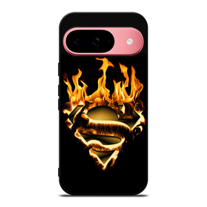 FIRE SUPERMAN LOGO Google Pixel 9 Case FIRE SUPERMAN LOGO Google Pixel 9 Case