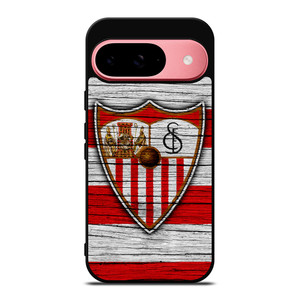 SEVILLA FC LOGO WOODEN Google Pixel 9 Case SEVILLA FC LOGO WOODEN Google Pixel 9 Case