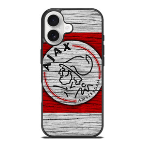 AJAX AMSTERDAM LOGO WOODEN iPhone 17 Case
