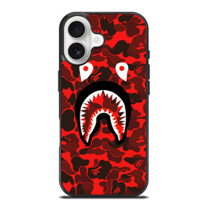 BAPE SHARK FACE RED CAMO iPhone 17 Case