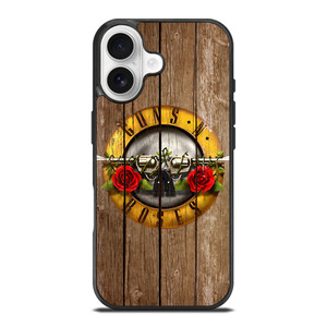 GUN AND ROSES LOGO WOODEN iPhone 17 Case