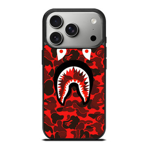 BAPE SHARK FACE RED CAMO iPhone 17 Pro Case