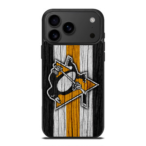 PITTSBURGH PENGUINS LOGO WOODEN iPhone 17 Pro Max Case