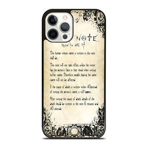 RULES OF THE DEATH NOTE 2 iPhone 12 Pro Case RULES OF THE DEATH NOTE 2 iPhone 12 Pro Case