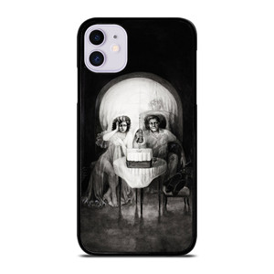 DATE SKULLS ILLUSION BLACK iPhone 11 Case DATE SKULLS ILLUSION BLACK iPhone 11 Case