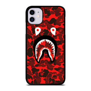 BAPE SHARK FACE RED CAMO iPhone 11 Case