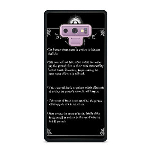 RULES OF THE DEATH NOTE Samsung Galaxy Note 9 Case RULES OF THE DEATH NOTE Samsung Galaxy Note 9 Case
