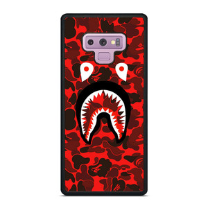 BAPE SHARK FACE RED CAMO Samsung Galaxy Note 9 Case BAPE SHARK FACE RED CAMO Samsung Galaxy Note 9 Case