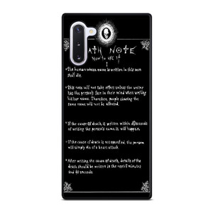 RULES OF THE DEATH NOTE Samsung Galaxy Note 10 Case