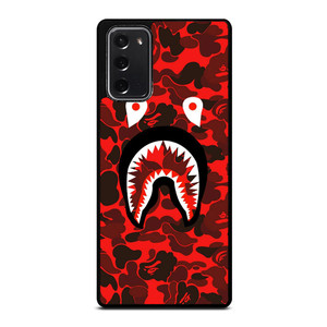 BAPE SHARK FACE RED CAMO Samsung Galaxy Note 20 Case BAPE SHARK FACE RED CAMO Samsung Galaxy Note 20 Case