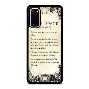 RULES OF THE DEATH NOTE 2 Samsung Galaxy S20 Case
