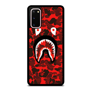BAPE SHARK FACE RED CAMO Samsung Galaxy S20 Case