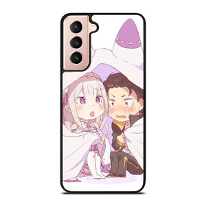 SUBARU AND EMILIA CHIBI Samsung Galaxy S21 Case SUBARU AND EMILIA CHIBI Samsung Galaxy S21 Case